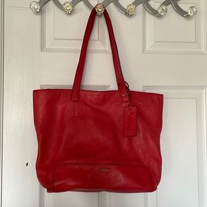 Coral Leather Fossil Purse